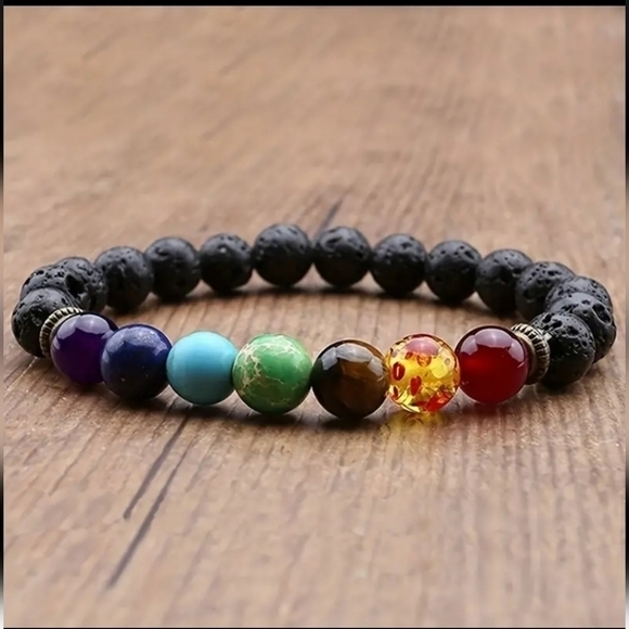 Seven Chakra Healing &‎ Balancing Oil Diffusing Natural Volcano Stone Br… - Picture 14 of 16